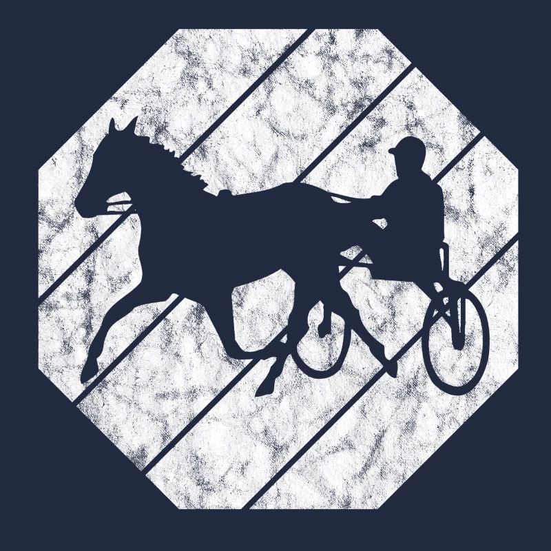 Traber Trabrennen in retro oder vintage Style