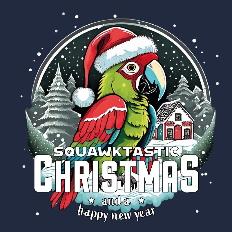 Perroquet de Noël - Noël squawktastic
