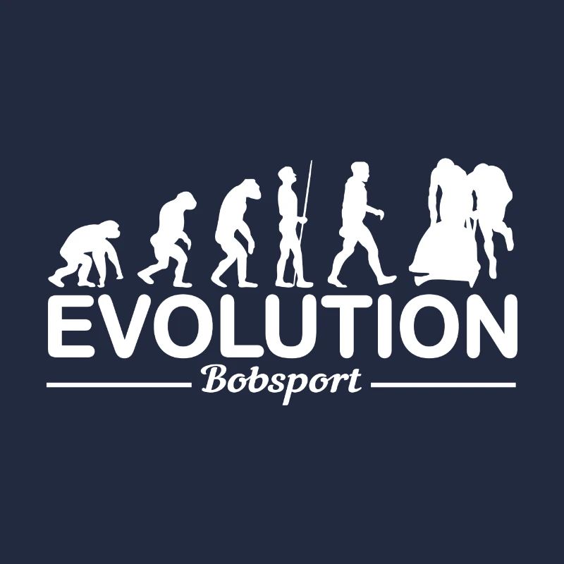 Bobfahren Bobsport Evolution Lustig