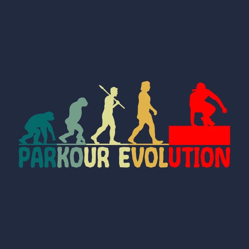 Parkour Evolution Retro Style Drôle