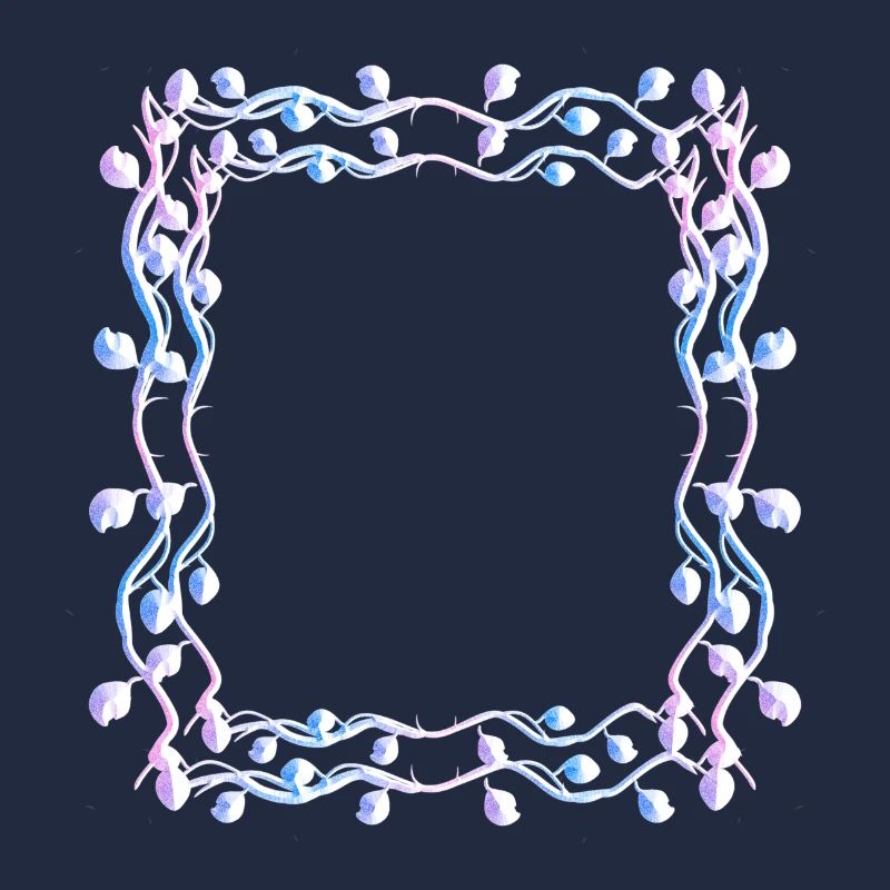 Leaves Square Shape Square Frame
