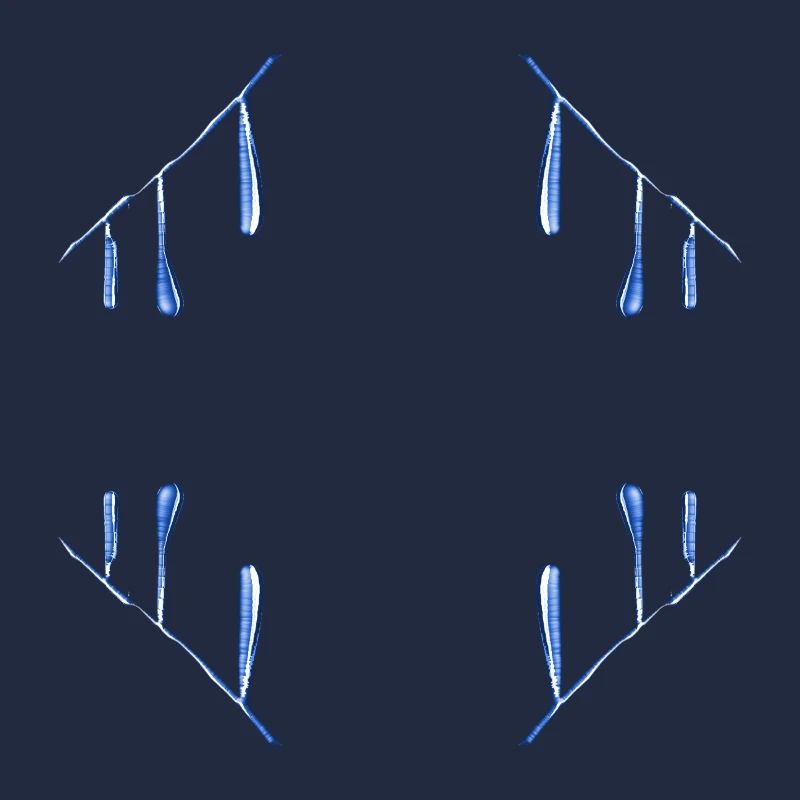 blue pattern drop