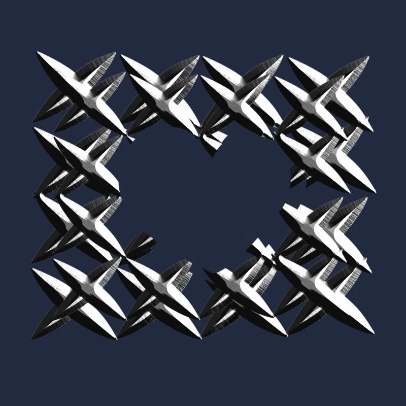 pattern cross net grey