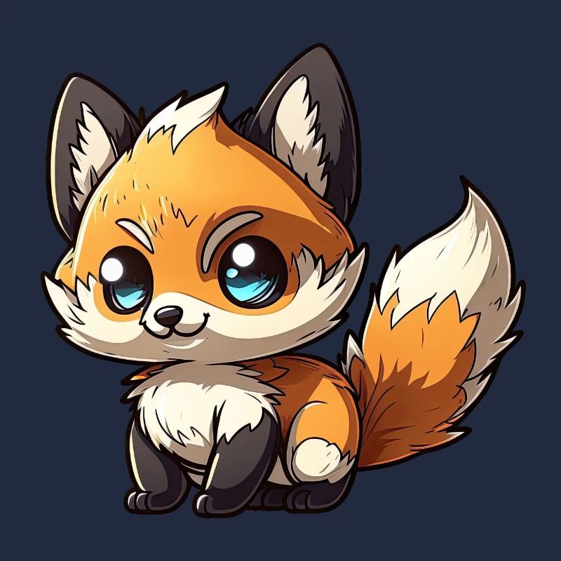 Cute baby fox chibi