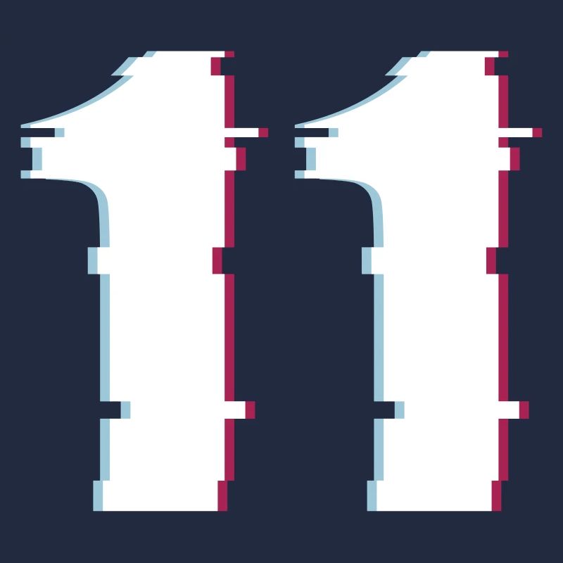 11 Eleven Eleven Number Effect Distorted Number