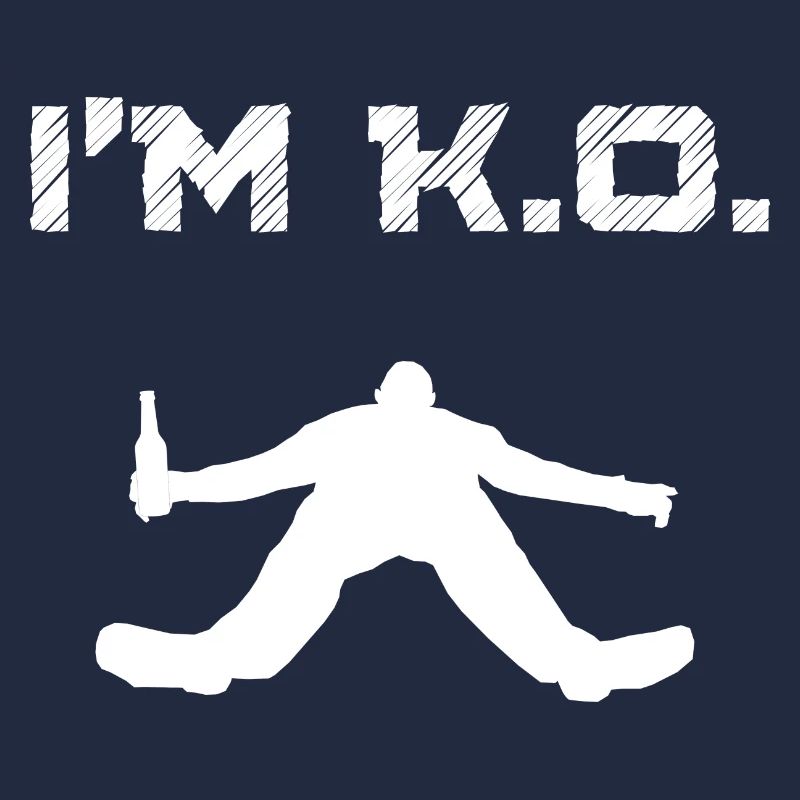 I'm KO Drunken Man Passed Out Blackout Coma White