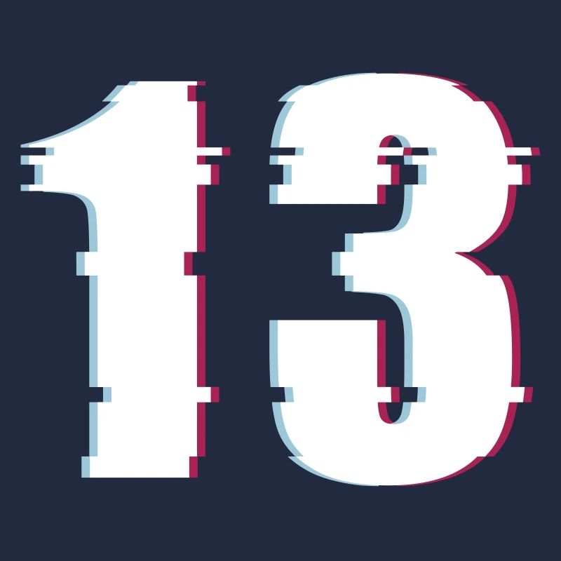 13 Thirteen Thirteen Number Effect Distorted Number