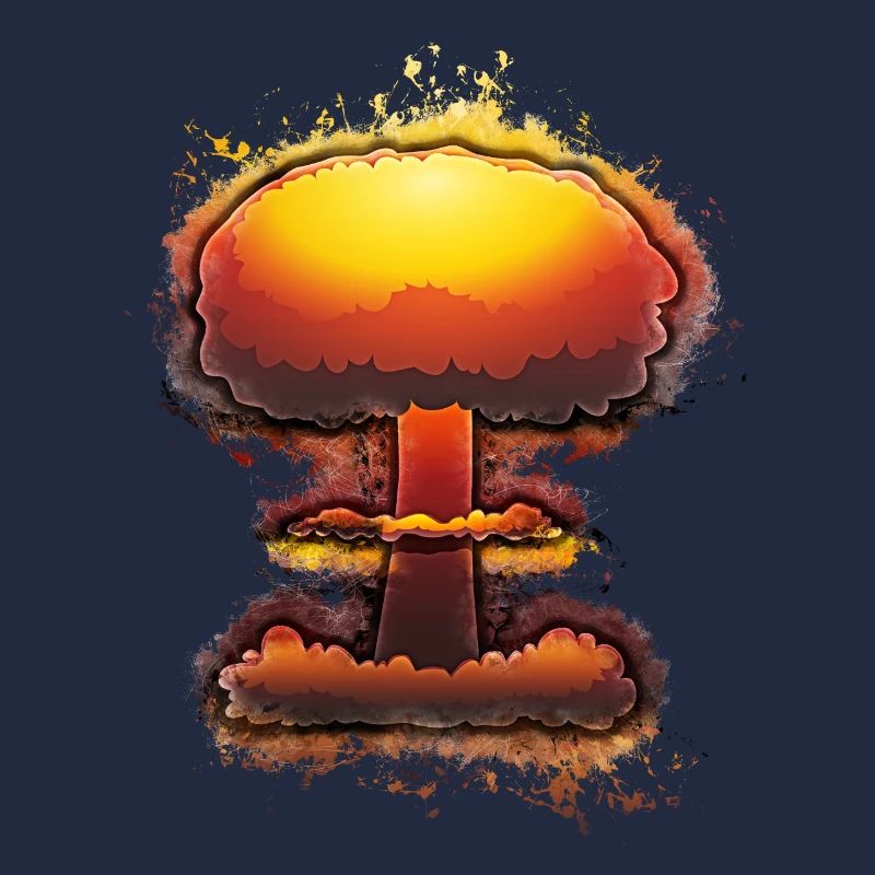 Bombe explosion hell glühend