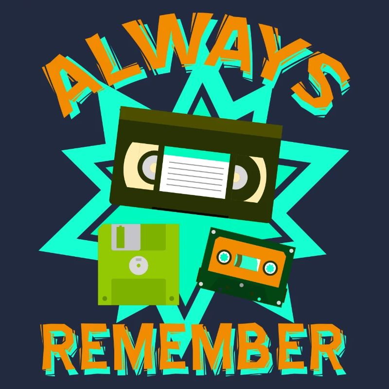 Neunziger style rétro cassette VHS Diskette Geschenk