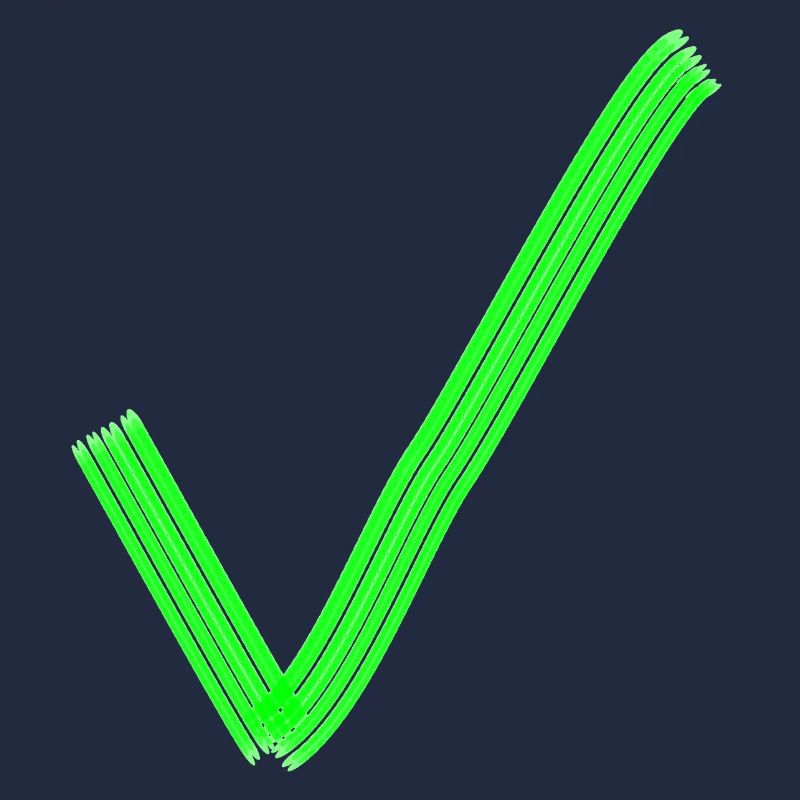 Coche vert Correct caractère Crochets corrects