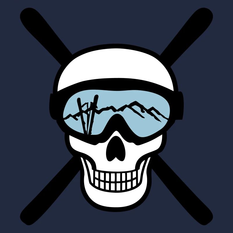 Skier and skiing goggles, skiing