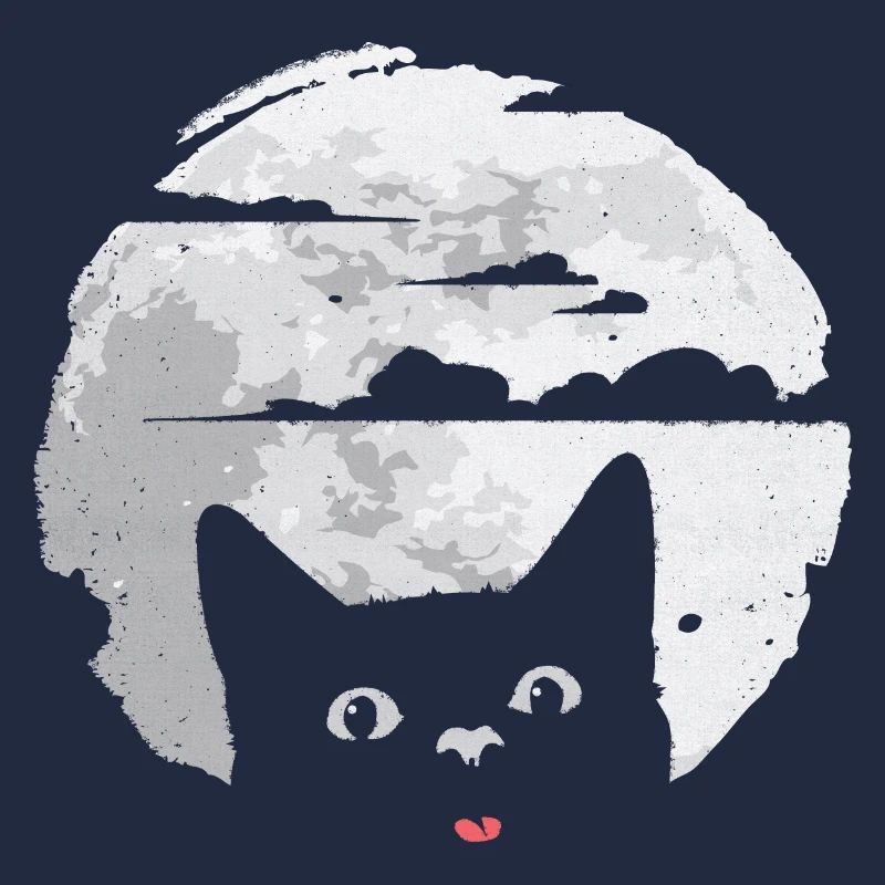 Cat disturbs full moon - causes lunar eclipse