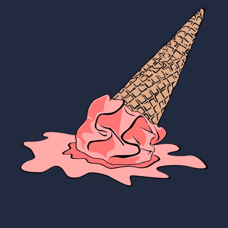 Crème glacée tombée