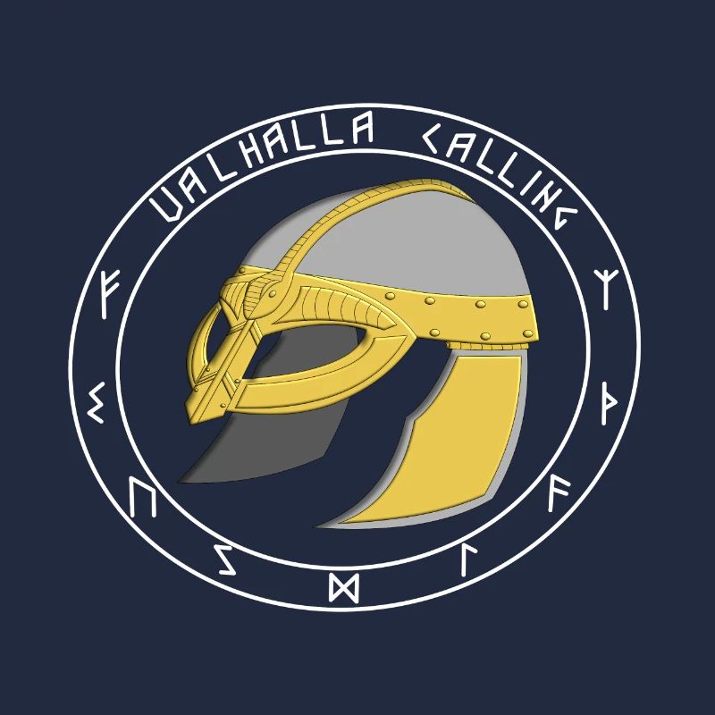 Wikingerhelm mit Runen