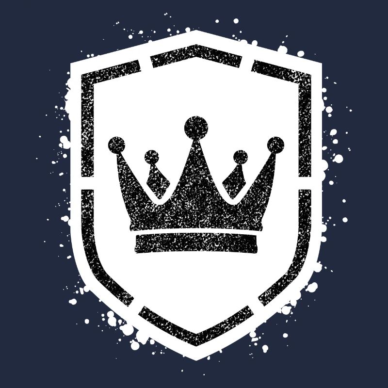 Sponge stencil Crown inside shild