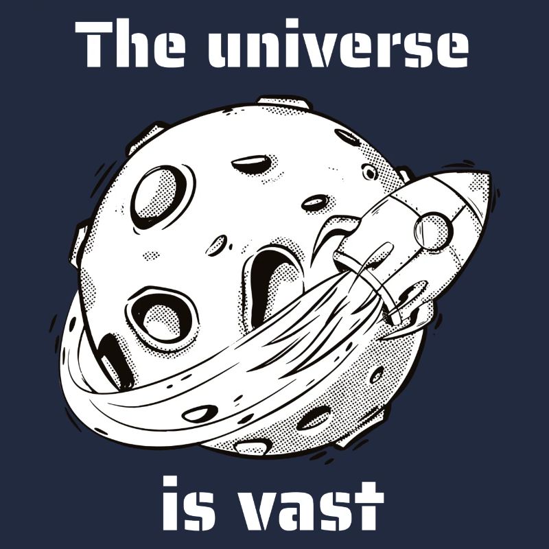 The Universe Is Vast Retro Outer Space Designs