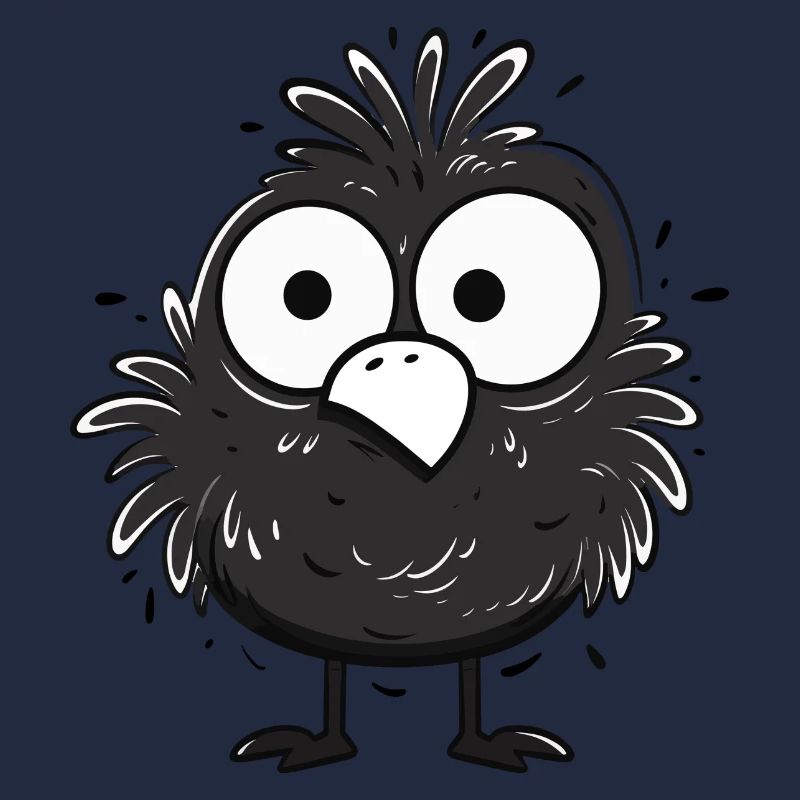 Mignon petit oiseau noir
