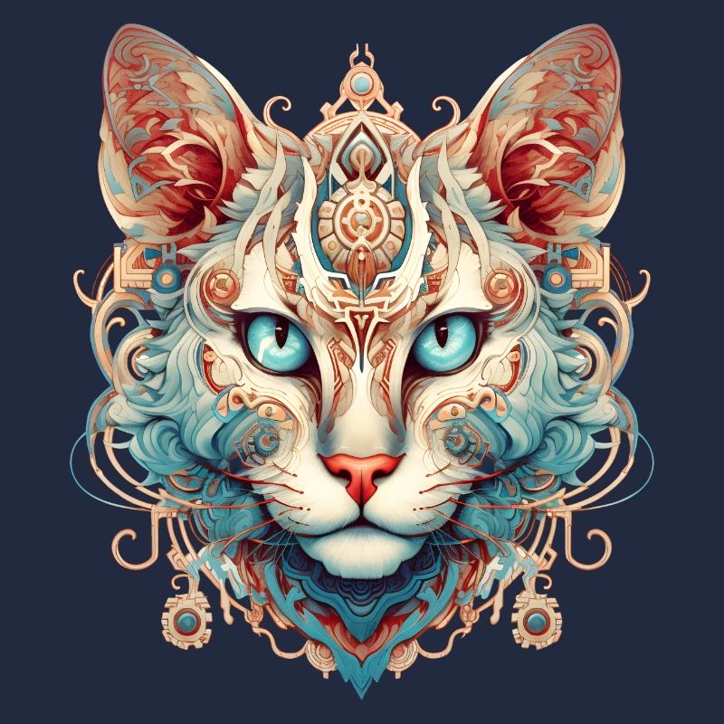 Imaginary cat's head: an artistic mix