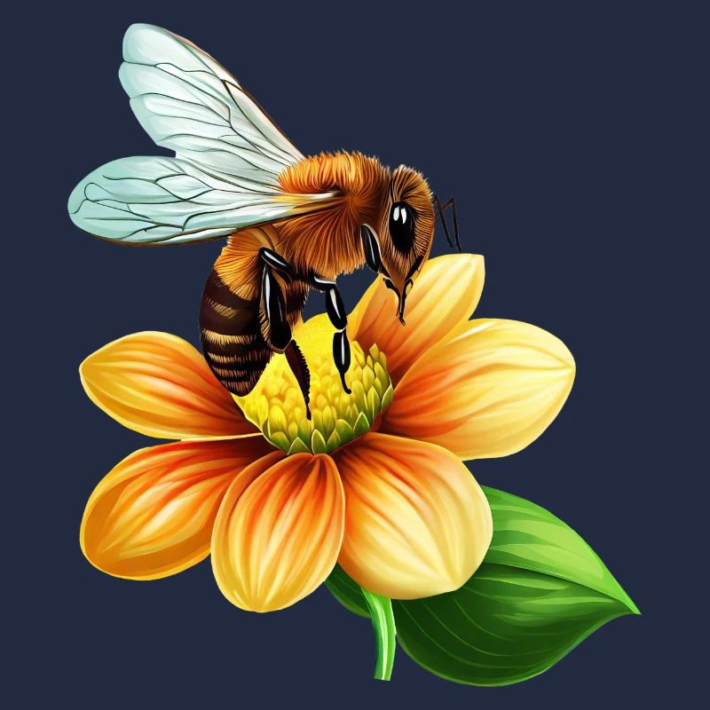 Honey bee at work: bloom pollination design