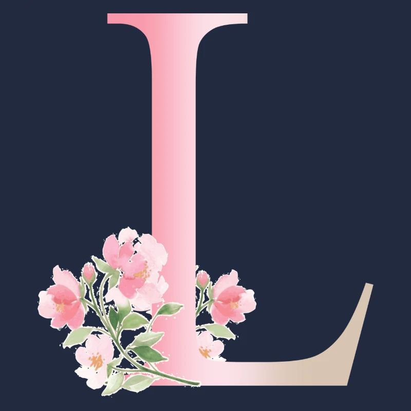 Lettre L avec des fleurs