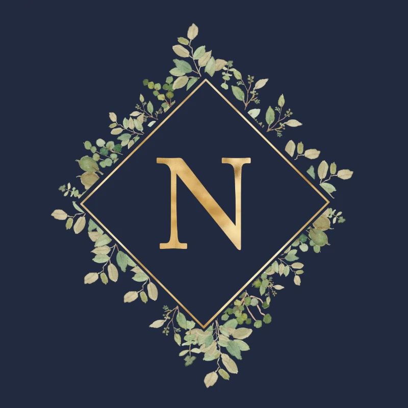 N Couronne d’Eucalyptus monogramme