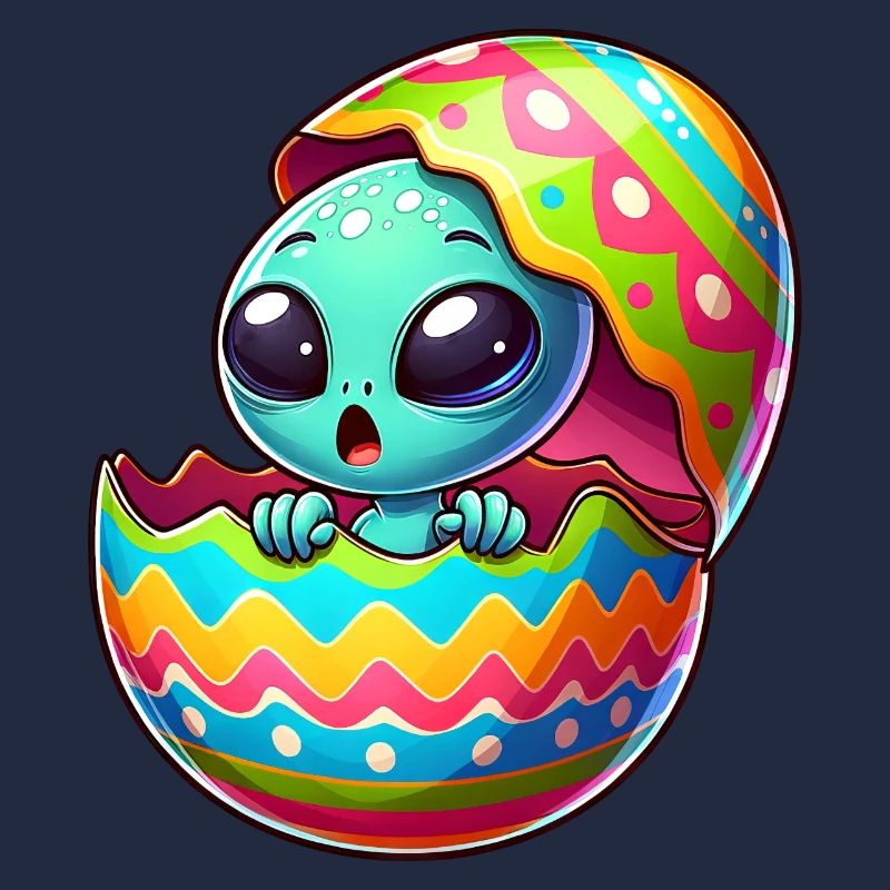 Conception colorée d’oeuf de Pâques extraterrestre éclosion