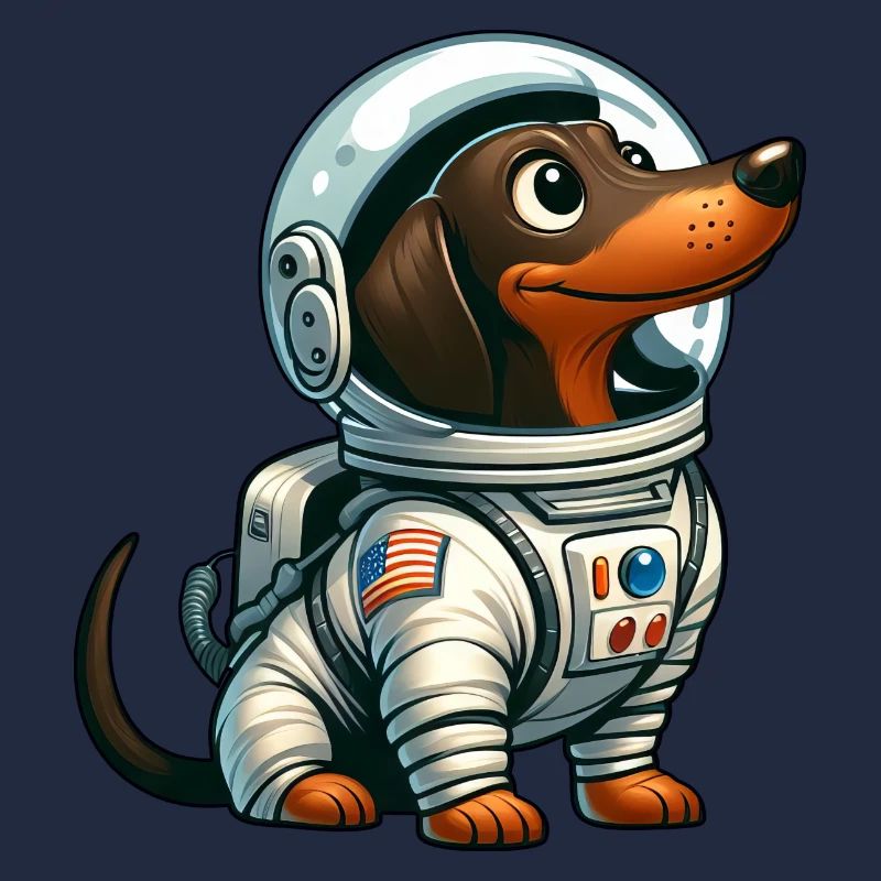 Teckel astronaute dans l’aventure spatiale