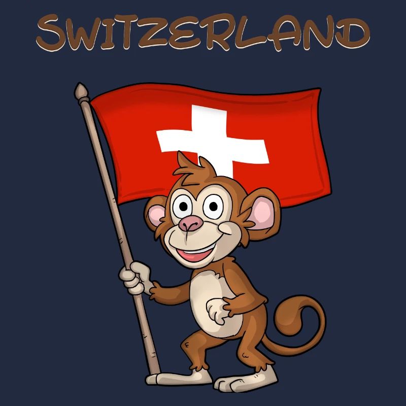 Schweiz Affe / Schweizer Fan
