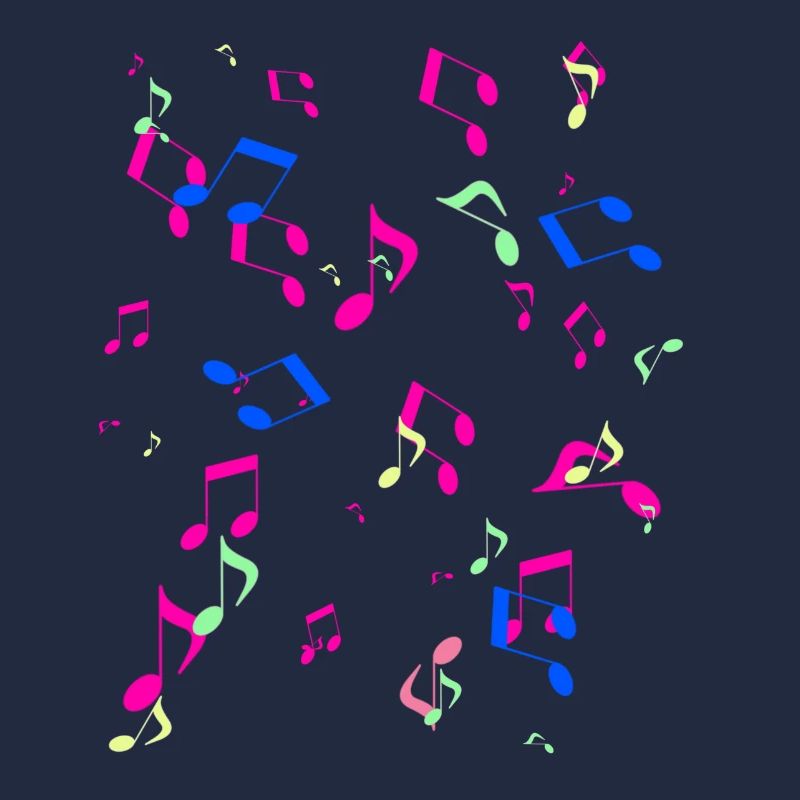 Partitions, notes colorées, colorées, rose