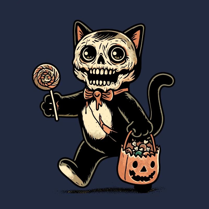 Chat zombie effrayant Trick Or Treat