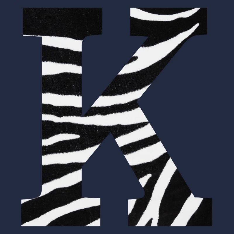Letter k zebra