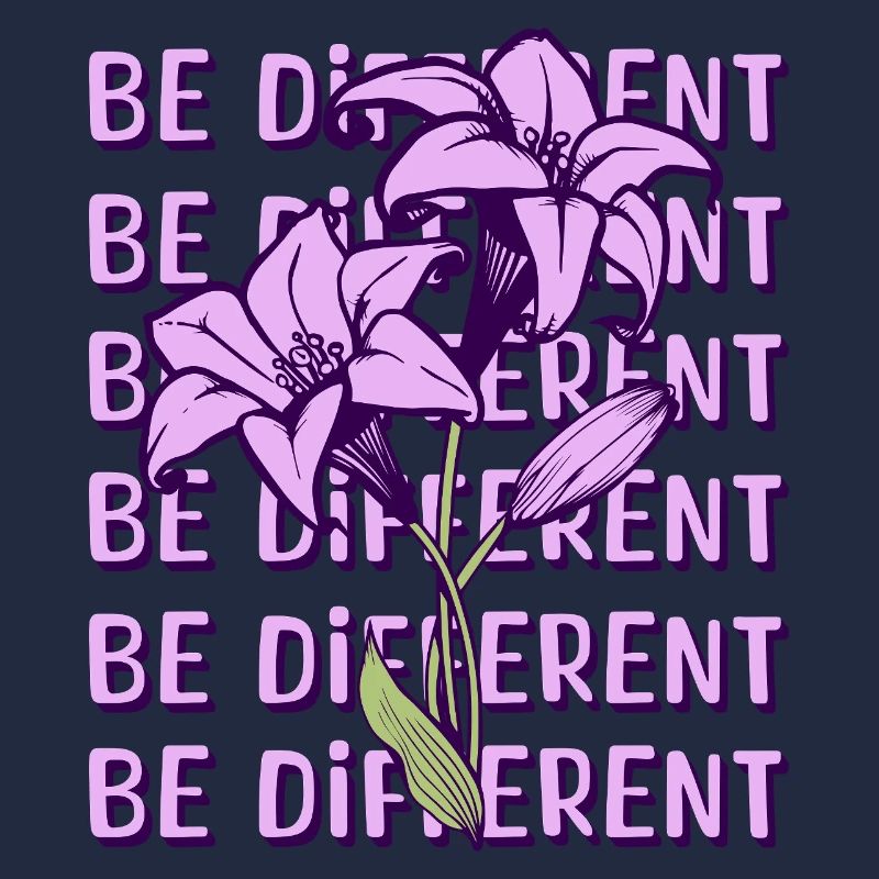 BE DIFFERENT – Fleurs de lys violets Botanique