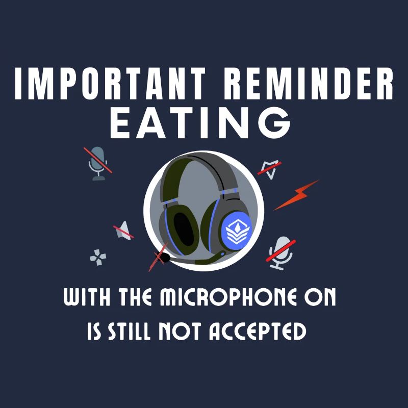 Essen mit eingeschaltetem Mikrofon