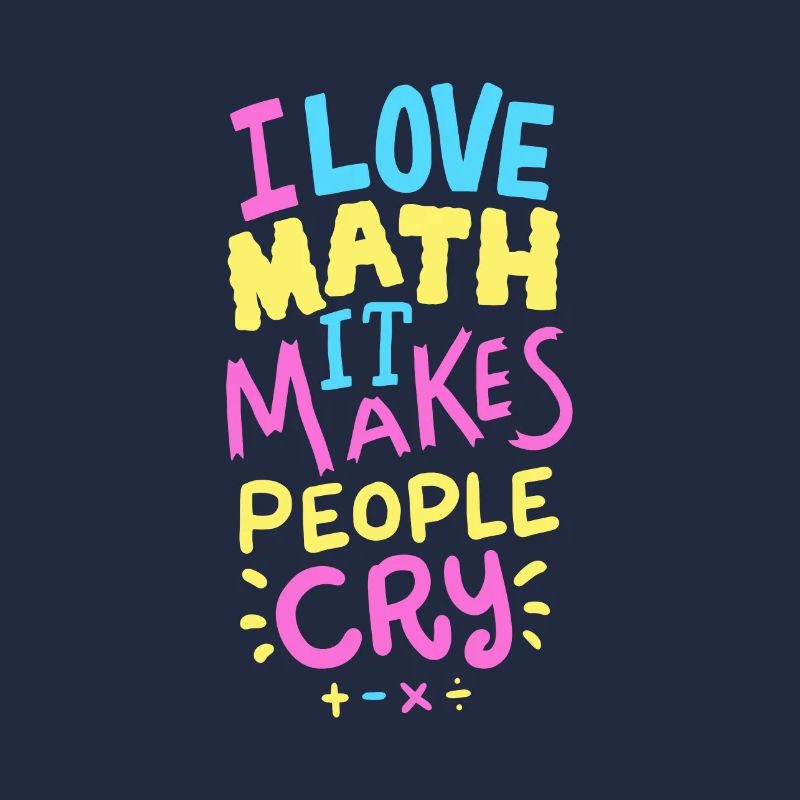 École: J'aime le cadeau de chemise de maths