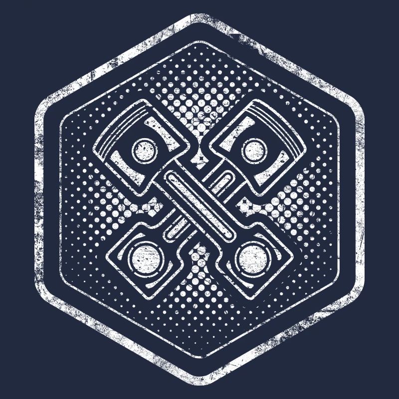 Hexagone à la mode avec piston croisé