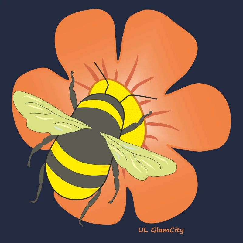 Fleur avec bourdon