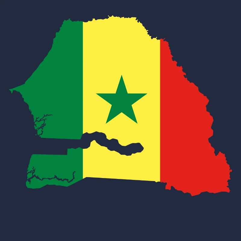 Sénégal carte drapeau drapeau