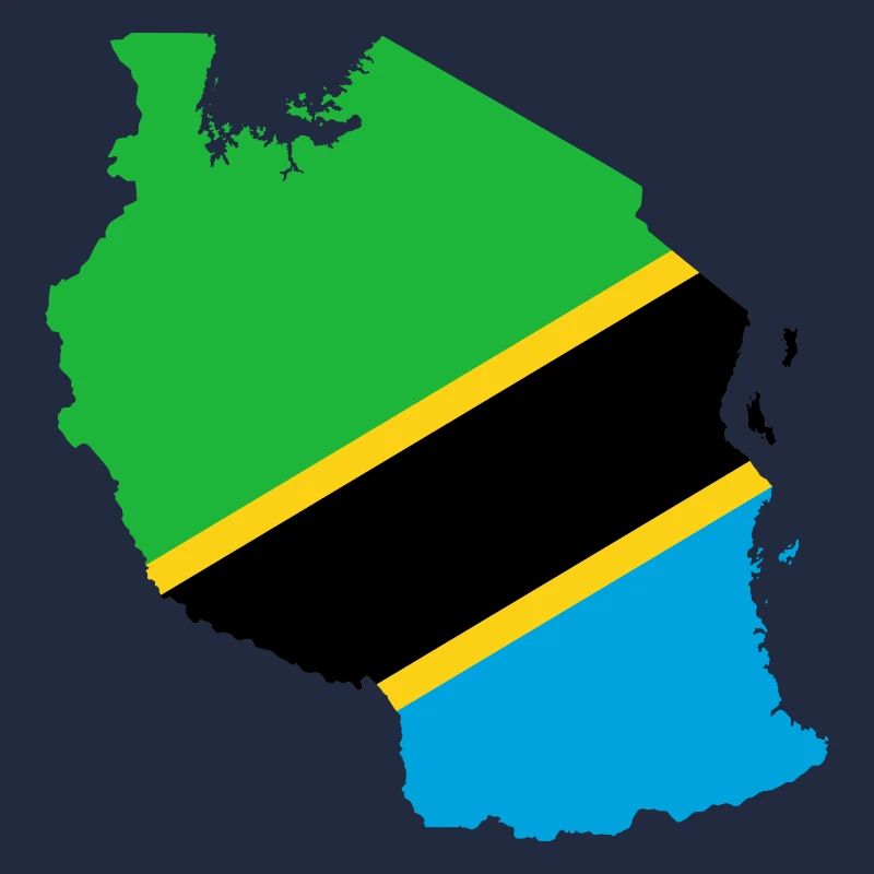 Drapeau tanzanie carte drapeau