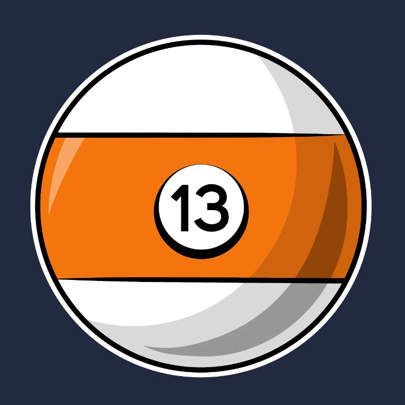 Boule de billard 13 orange Billard treize