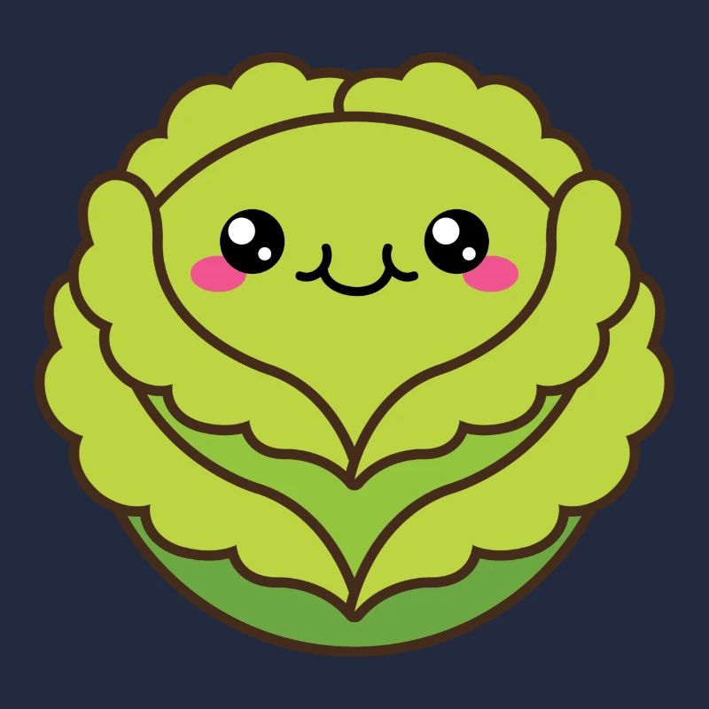 Niedlicher Kohl oder Salatkopf