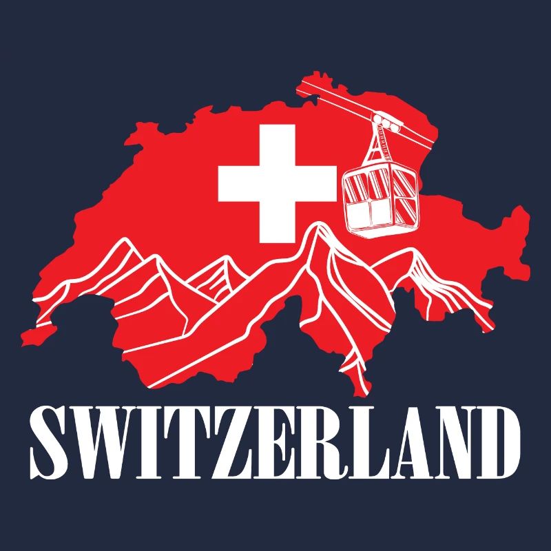 Suisse Carte Drapeau Suisse