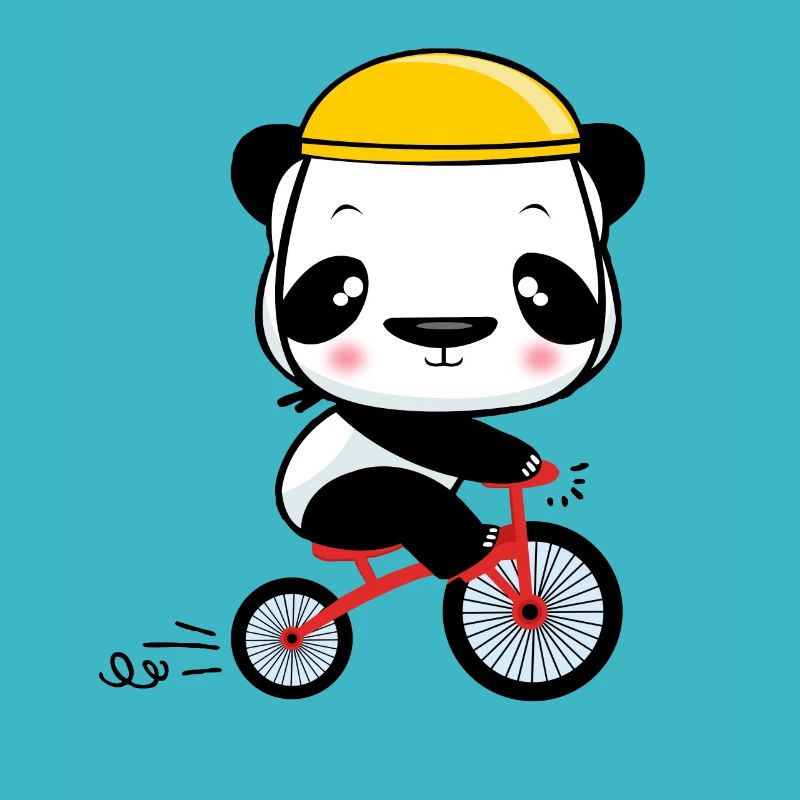 Panda Bear with Bike