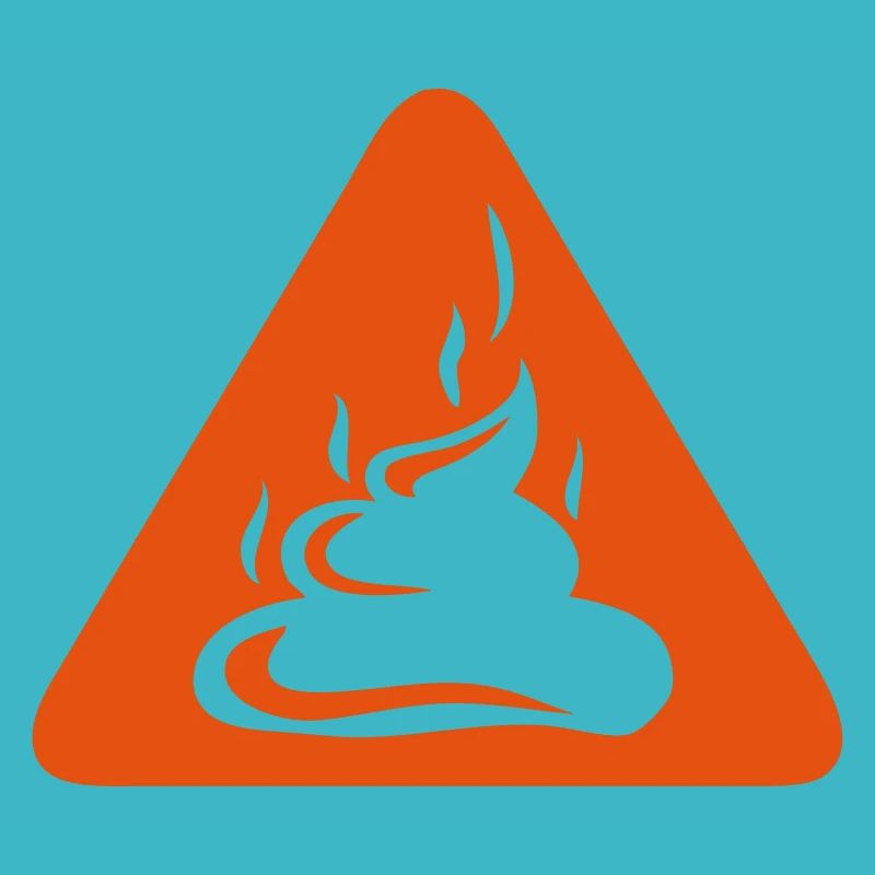 merde panneau danger triangle caca