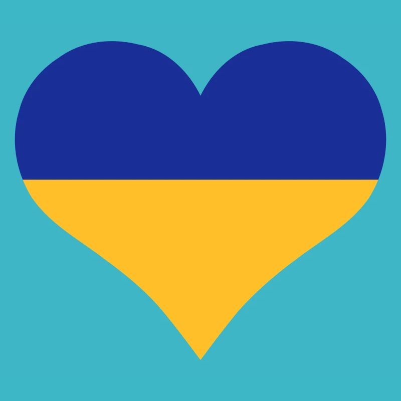 Herz Ukraine blau gold