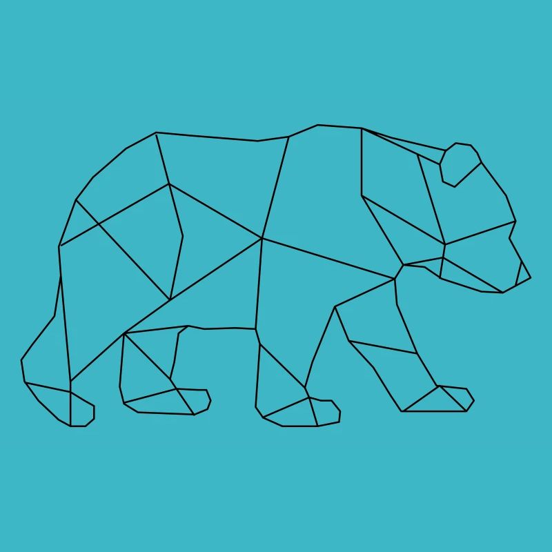 Polar Bear Polar Bear Bear Geometric Ice North Pole Arctic
