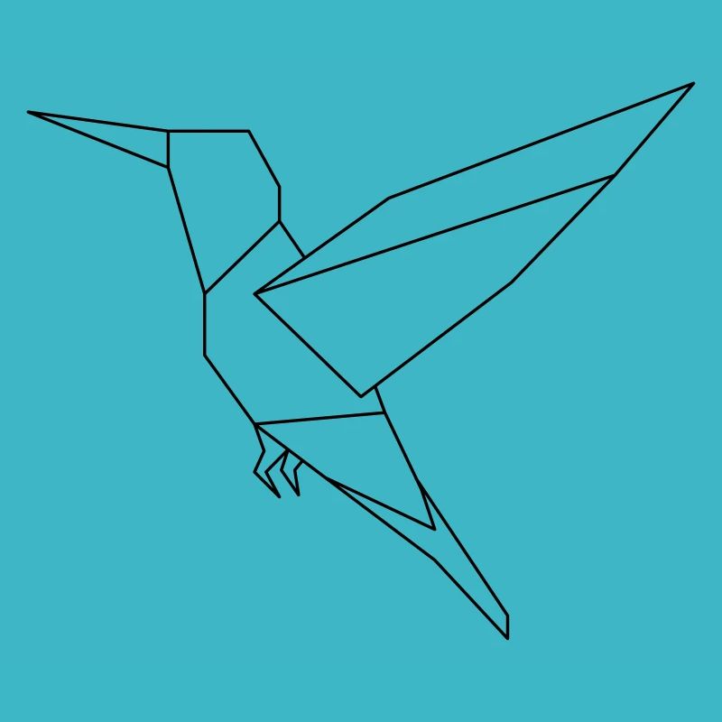 Bird geometric abstract triangle shapes art