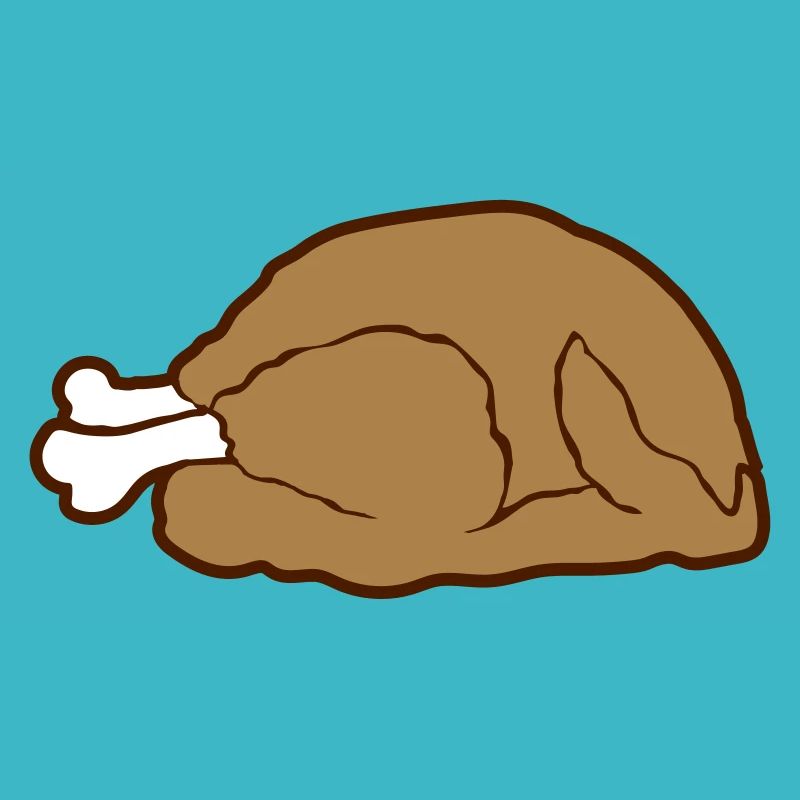 Cartoon turkey roast
