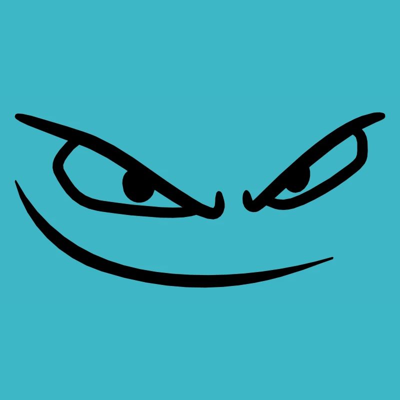 face evil eye dangerous comic carto carto