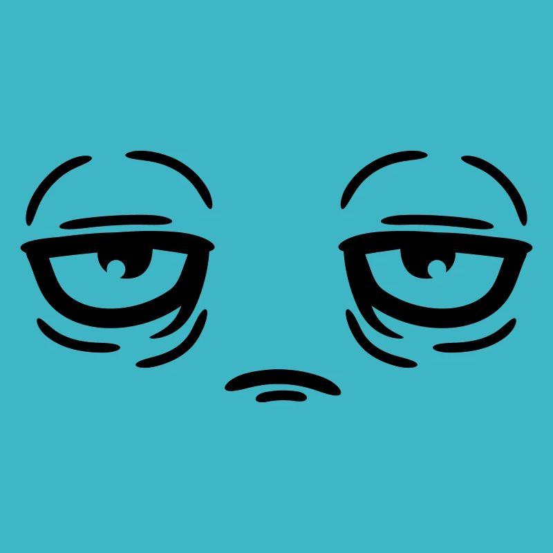 Tired funny face