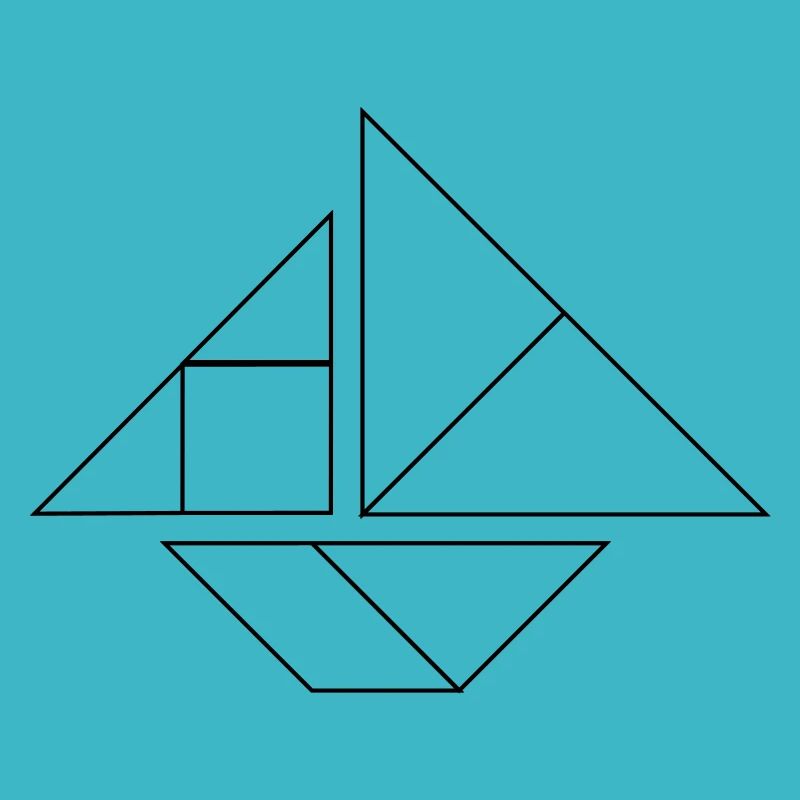 Boot Tangram – Line Art